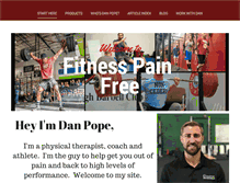 Tablet Screenshot of fitnesspainfree.com